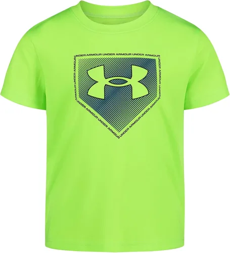 Vista 31 de Under Armour Camiseta de manga corta con gráfico de béisbol para niño Áspero atómico