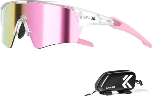 Vista 15 de KAPVOE Gafas de ciclismo fotocromáticas para hombres y mujeres, gafas de sol deportivas con protección UV, gafas de bicicleta de montaña, MTB