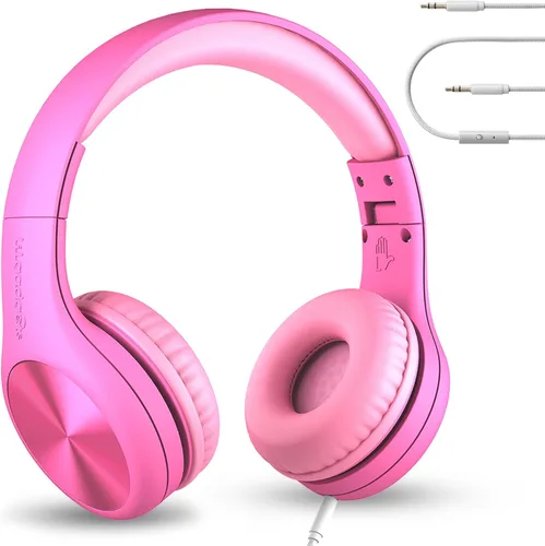Vista 14 de LilGadgets Connect+ Pro - Auriculares con cable para niños con micrófono, limitación de volumen con cable, tecnología SharePort y acolchado
