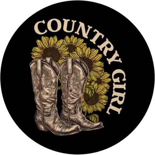 Vista 3 de Botas de girasol para niña de campo occidental, PopSockets intercambiables PopGrip