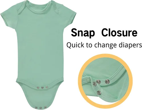 Vista 3 de GUISBY Body de bambú de manga corta para bebés de 0 a 24 meses