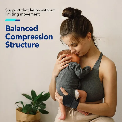 Vista 5 de 2 muñequeras con apertura suave para el pulgar para tendinitis leve del túnel carpiano, esguinces de artritis (no para pulgar), soporte de mano