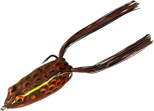Vista 5 de BOOYAH Pad Crasher Topwater Bass Pesca Hueco Cuerpo Rana Señuelo con ganchos sin malas hierbas