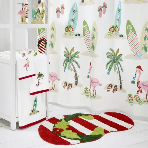 Vista 3 de Avanti Linens - Toalla de baño, algodón suave y absorbente (colección Flamingo Jingle)