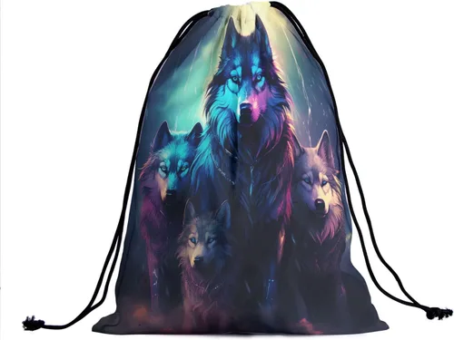 Vista 198 de Bolsa de agarre de gimnasia de piel de animal, bolsa de gimnasia con cordón ajustable, bolsa de cuerda para fauna silvestre, Mariposas Galaxy