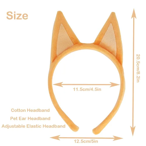 Vista 6 de PLUSMAYI Diadema de orejas de gato para niñas, 2 piezas bonita y encantadora diadema de orejas de gato de felpa para niños y adultos, diadema