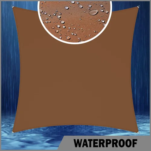 Vista 2 de ShadeMart 4' x 9' Marrón Toldo impermeable de vela para sol, toldo rectangular de tamaño personalizado resistente al agua, toldo para patio, jardín