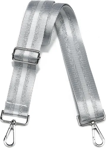 Vista 31 de LVYOUME Correa para bolso, accesorios plateados, correas anchas para bolsa, correa de hombro ajustable para bolsos