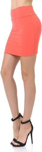 Vista 4 de Trendy Street Mini falda básica de tubo elástico de algodón de doble capa