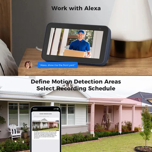 Vista 4 de Hiseeu 4MP Solar Security Cameras Wireless Outdoor, 2.4G/5G Home WiFi