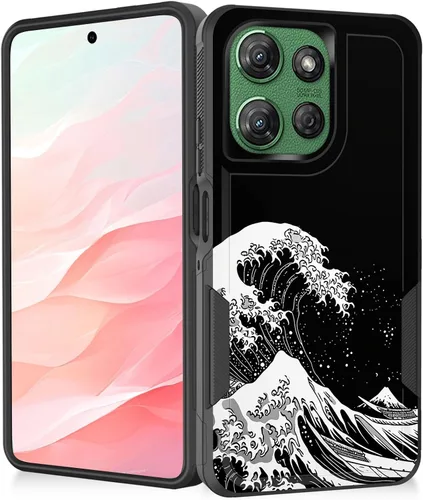 Vista 32 de Funda para Moto G Play 4G 2024, resistente de doble capa híbrida de policarbonato duro, goma suave, a prueba de golpes, funda protectora resistente