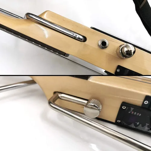Vista 7 de Actualización Guitarra Eléctrica 6 Trastes Práctica de Plástico 6 Cuerdas Guitarra Acústica Entrenador Herramienta Partes Gadget Portátil Guitarra