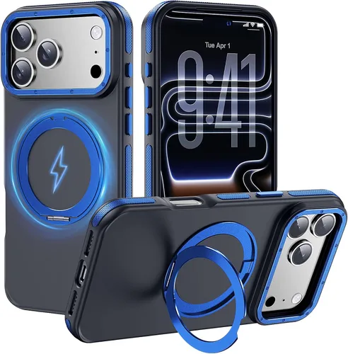 Vista 41 de Funda magnética fuerte para iPhone 12 Pro Max [Protección de grado militar de 10 pies] Compatible con MagSafe, funda protectora a prueba de golpes