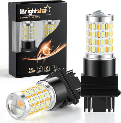 Vista 14 de iBrightstar Bombillas LED Super Bright 1157 2057 2357 7528 BAY15D P21/5W Switchback con proyector de repuesto para luces de circulación diurna/DRL