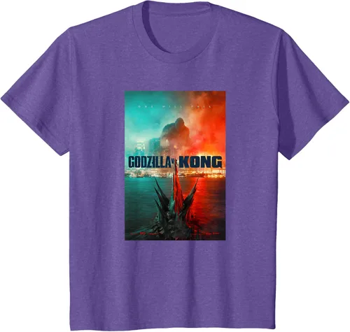 Vista 38 de Godzilla vs Kong - Camiseta oficial con póster, Negro