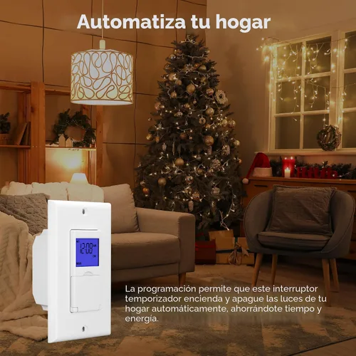 Vista 3 de BN-LINK Interruptor de temporizador astronómico programable de 7 días para luces, amanecer puesta de sol programable interruptor de luz temporizador