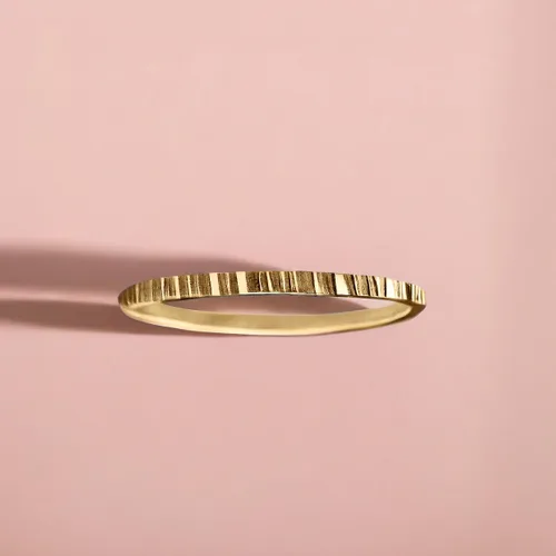 Vista 3 de Melanie Golden Jewelry Rugged Stacking Rings Silver, Gold, or Rose Gold Lined Hammered Stackable Ring Bands (2.5, 14K Gold Fill)
