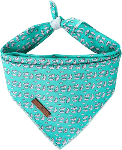 Vista 41 de Lionet Paws Bandana para Perro de Algodón Lavable Pañuelo Bufanda Bandana Triangular para Perros Pequeños Medianos y Grandes Cuadrícula Negra