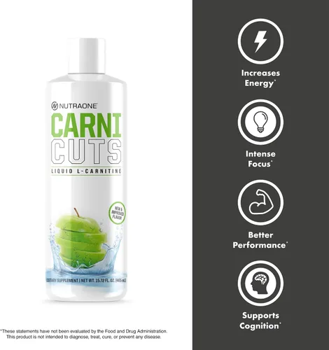 Vista 4 de Suplemento líquido Carnicuts L-carnitina de NutraOne sin estimulantes* (Berry Blast - 32 porciones)