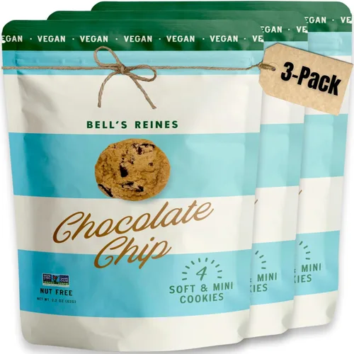Vista 10 de Bell's Reines Galletas de mantequilla, lote pequeño gourmet suave, aperitivos saludables, paquetes de 4 galletas frescas de panadería, paquete de 3