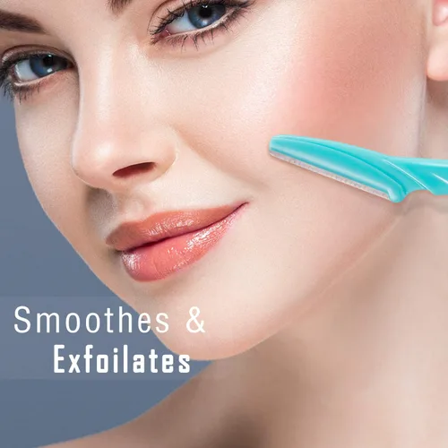 Vista 5 de Boao 24 cuchillas de dermaplaning para la cara, maquinilla de afeitar de cejas, maquinilla de afeitar facial para mujeres, maquinilla de afeitar