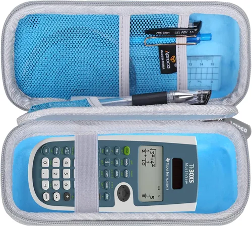 Vista 9 de Aproca Funda compatible con calculadora científica Texas Instruments TI-30XS MultiView, bolsa de almacenamiento portátil para accesorios (solo funda)