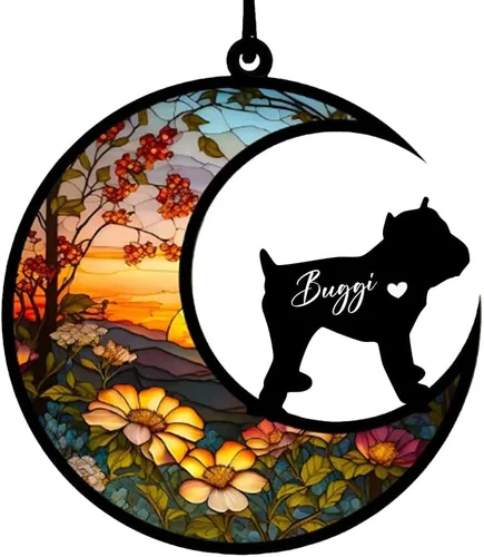 Vista 11 de Atrapasoles conmemorativos personalizados para perros Akita, nombre de perro personalizado, adorno de pérdida de perro, regalo para amantes