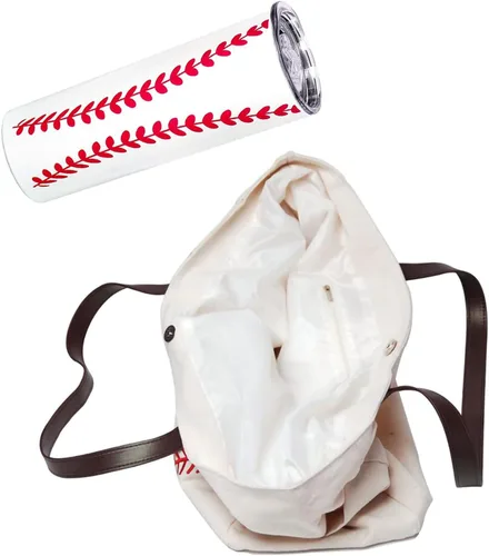 Vista 3 de Bolsa de béisbol y vaso, regalos de béisbol para mujeres, artículos esenciales para madres deportivas (bolsas + taza para beber), accesorios
