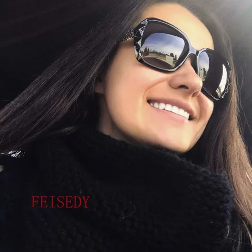 Vista 66 de FEISEDY - gafas de sol polarizadas para mujer, marco compuesto brillante B2289