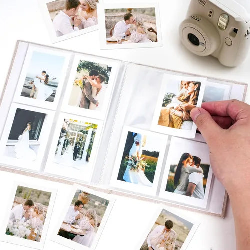 Vista 4 de Vienrose Mini álbum de fotos Polaroid 208 fotos de 2 x 3 pulgadas para Fujifilm Instax Mini 7s 8 9 11 25 26 40 50s 90 Evo Z2300 cámara instantánea