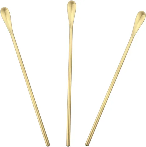 Vista 7 de JASHII Cuchara negra mate de mango largo para mezclar cócteles, cucharas de café para té helado, cucharas de café con mango largo de 8.6 pulgadas