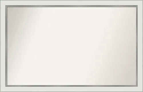 Vista 161 de Amanti Art Espejo personalizado, espejo de baño estrecho Alexandria White Wash, espejo de pared o espejo de tocador de baño sobre el fregadero