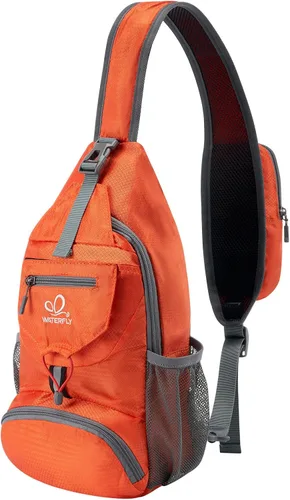 Vista 9 de WATERFLY - Mochila cruzada ligera y plegable, mochila de viaje