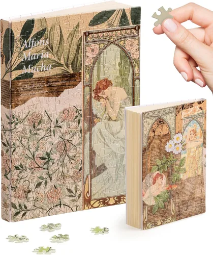 Vista 13 de PieceRelax Diario de rompecabezas 3D A5 para adultos, cubierta de plástico para libro de rompecabezas de 300 piezas (incluye cuaderno), Alphonse