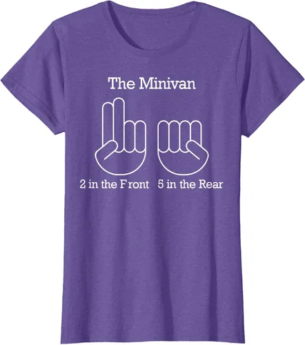 Vista 21 de The Minivan 2 In The Front 5 In The Rear Camiseta, Negro