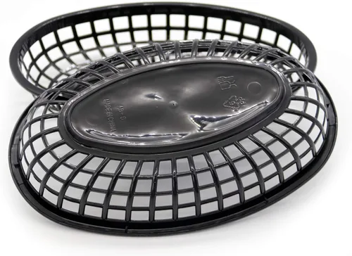Vista 7 de Combo de cesta de comida rápida de estilo retro (12 unidades) y forro a cuadros (100 unidades). La cesta de comida rápida es apta para lavavajillas.