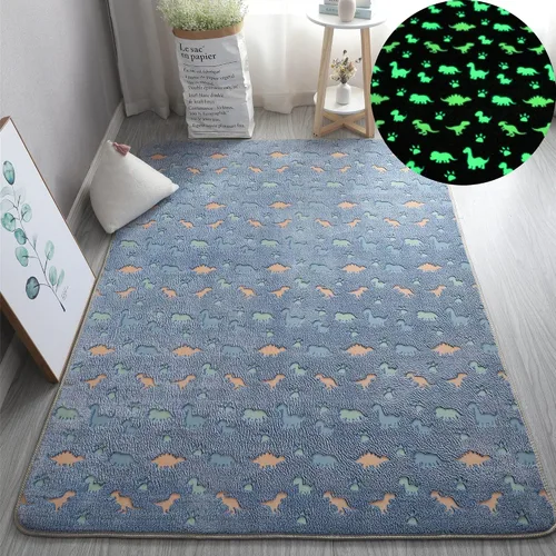 Vista 13 de Alfombra luminosa que brilla en la oscuridad para dormitorio, sala de estar, única, suave, lavable, moderna, alfombra de interior para dormitorio