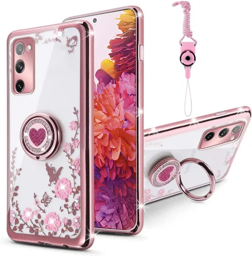 Vista 13 de Funda para Samsung Galaxy S9, Galaxy S9 para mujer, con purpurina, suave, elegante, transparente, TPU de lujo, linda funda protectora con correa