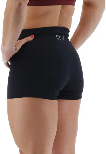 Vista 6 de TYR Pantalón corto de entrenamiento atlético de tiro alto para mujer de 2 pulgadas