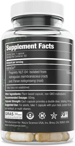 Vista 4 de Potenciador de biodisponibilidad Pure AstraGin. Suplemento de máxima absorción de nutrientes y salud intestinal. Aumenta la eficacia