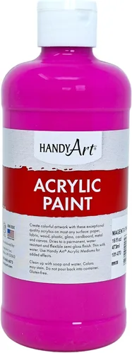 Vista 92 de Handy Art Pintura acrílica, juego de 12 colores, botellas de 16 onzas, acrílico líquido para estudiantes semibrillante, consistencia de flujo