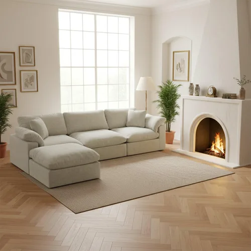 Vista 16 de Sofá modular modular con asiento profundo extra cómodo, sofás modernos negros para sala de estar, apartamento, oficina, espacio pequeño