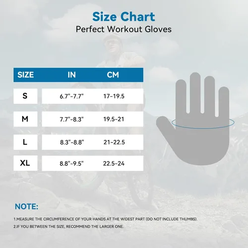 Vista 6 de Guantes de ciclismo para hombres y mujeres Guantes de ciclismo acolchados de 0.197 in para pantalla de dedo completo táctil de bicicleta