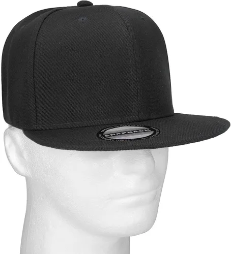 Vista 5 de Gorra clásica Snapback estilo Hip Hop plana en blanco, color sólido, tamaño ajustable