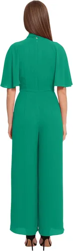 Vista 4 de Maggy London Overol de cuello alto para mujer, ropa de trabajo, oficina, evento invitado