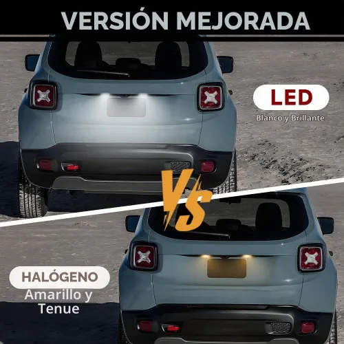 Vista 4 de nsautolighting - Luces LED de matrícula para Jee'p Renegade 2015-2021