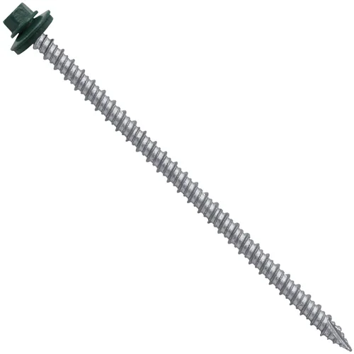Vista 200 de Tornillos para techos de metal gris ABC 10 x 1 - Cabezal hexagonal - Arandela EPDM - Arandela de arranque automático/roscado - 1 bolsa - 250
