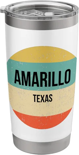 Vista 8 de Camisa Amarillo Texas Vaso aislado de acero inoxidable amarillo Negro