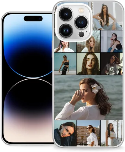 Vista 9 de Funda de teléfono personalizada para Apple iPhone 16, 15, 14, 13, 12, 11 Pro Max Plus Mini XR X XS 8 7+ SE 2022 2020 con imagen, logotipo, texto 01