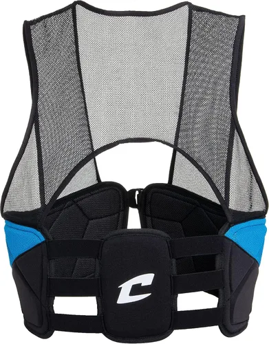 Vista 3 de Champro Air Tech - Chaleco de 3 costillas (negro, juvenil/pequeño), cuerpo negro, juvenil S